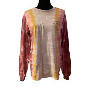 Simply Southern Tie Dye Bone To Be Wild Skelly Mom in Van Long Sleeve Tee Size M